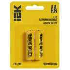                  Батарейка щелочная Alkaline LR06/AA (2шт/блистер) IEK
               
