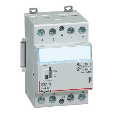 Контактор 230V 4НО 63А бесшумный с ручкой управления CX3