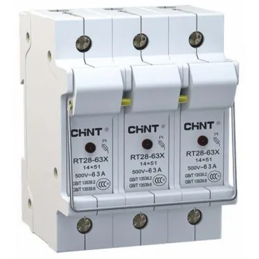 Держатель плавких вставок с индикацией RT28-63X 14х51 3П (R) | 520517 | CHINT