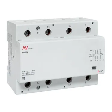 Контактор модульный КМ 80А 2NO+2NC 230VAC (6 мод.) AVERES EKF