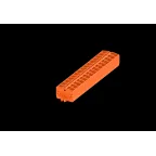 Клемма TB 2-2 с бок. подключ. с крепеж.фланцами 254, оранжевая