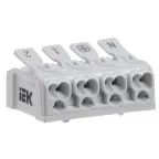                  Клемма пружинная соединительная КСПн4-2L+N+PE | UKZ-B06-4P-F1-E0-10 | IEK
               