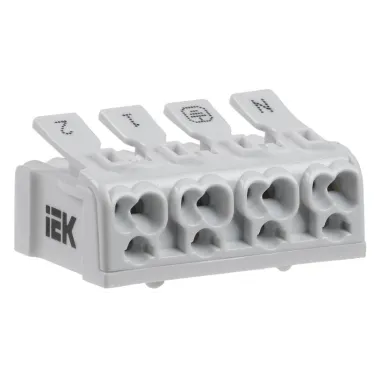 Клемма пружинная соединительная КСПн4-2L+N+PE | UKZ-B06-4P-F1-E0-10 | IEK