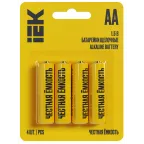                  Батарейка щелочная Alkaline LR06/AA (4шт/блистер) IEK
               