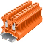 Клемма TU 1-1 винтовая, сечение 6 мм. кв., оранжевая