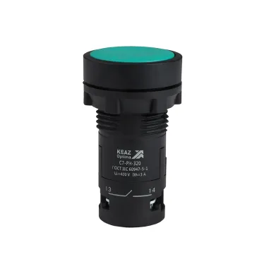 Кнопка с фиксацией OptiSignal Compact D22 C7-PH-320 зеленая 2НО XB7NH33