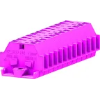 Клемма TB 1-1 с бок. подключ. с фиксирующим фланцем, розовая