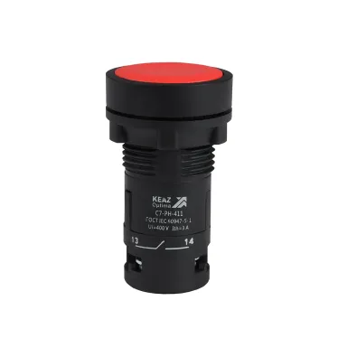 Кнопка с фиксацией OptiSignal Compact D22 C7-PH-411 красная 1НО+1НЗ XB7NH45