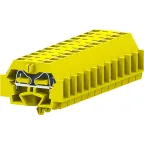 Клемма TB 1-1 с бок. подключ. с защелк. ножками, желтая