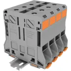 Клемма сильноточная TP 1-1 проходная Push-in, сечение 95 мм. кв., серая