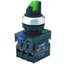 Переключатель с подсветкой NP8-20XD/314, 3 полож. фикс., зелен., AC110-230В(LED), 2НО, IP65 (R) | 667577 | CHINT