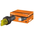 Переключатель на 2 положения с фиксацией SB7-CK2561-220V короткая ручка(LED) d22мм 1з желтый | SQ0746-0057 | TDM