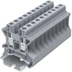 Клемма TU 1-1 винтовая, сечение 6 мм. кв., серая