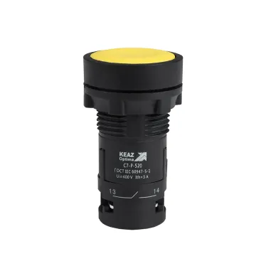 Кнопка OptiSignal Compact D22 C7-P-502 желтая 2НЗ XB7NA54