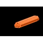 Клемма TB 2-2 с бок. подключ. с крепеж.фланцами, сечение 1,5 мм. кв., оранжевая