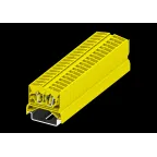 Клемма TB 1-1 на DIN-35, фронт.подключение, сечение 2,5 мм. кв., желтый.