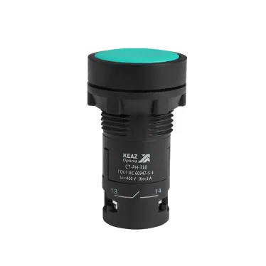 Кнопка с фиксацией OptiSignal Compact D22 C7-PH-302 зеленая 2НЗ XB7NH34