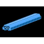 Клемма TB концевая 2-2 с бок. подключ. с защелк. ножками, синяя