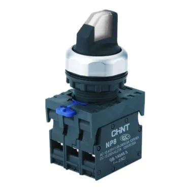 Переключатель с подсветкой NP8-11XD/311, 3 полож., фикс., белый, AC110-230В(LED), 1НО+1НЗ, IP65 (R) | 667557 | CHINT