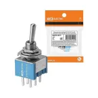 Переключатель-тумблер MTS-203-A2 Micro 2P 250В AC/DC 3А (6c) ON-OFF-ON с фиксацией  | SQ0747-0273 | TDM