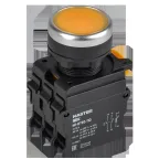 Кнопка с подсветкой d-22мм 1NO+1NC жёлтая MASTER IEK