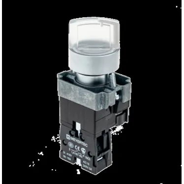 Переключатель с LED подсветкой, 24V AC/DC , прозрачный, 2 полож. 1NO, фикс., мет. MTB2-BK2761 | 58213 | ОВЕН