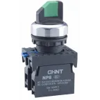 Переключатель без подсветки NP8-11X/21, 2 положения с фиксацией, зелёная 1НО+1НЗ IP65 (R) | 667132 | CHINT