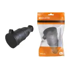 Розетка переносная с заглушкой каучук 2Р+РЕ 16А 250В IP44  | SQ0612-0002 | TDM