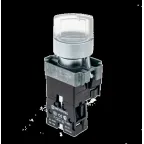 Переключатель с LED подсветкой, 220V AC/DC, прозрачный, 2 полож. 1NO, фикс., мет. MTB2-BK2763 | 58218 | ОВЕН