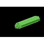 Клемма TB 2-2 с бок. подключ. с крепеж.фланцами, сечение 1,5 мм. кв., зеленая