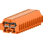 Клемма TB концевая 1-1 с бок. подключ. с защелк. ножками, оранжевая