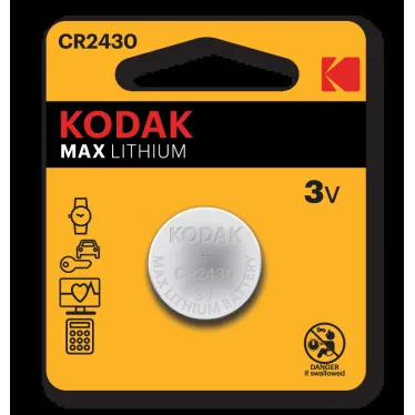 Батарейка CR2430-1BL MAX Lithium (60/240/42000)
