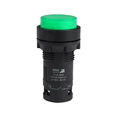 Кнопка с подсветкой OptiSignal Compact D22 C7-PL-B301 зеленая 1НЗ 24 В AC/DC XB7NW33B2