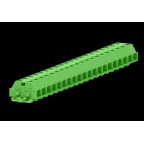 Клемма TB 2-2 с бок. подключ. с крепеж.фланцами, зеленая