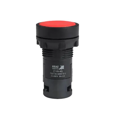 Кнопка с фиксацией OptiSignal Compact D22 C7-PH-402 красная 2НЗ XB7NH44