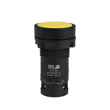 Кнопка OptiSignal Compact D22 C7-P-501 желтая 1НЗ XB7NA52