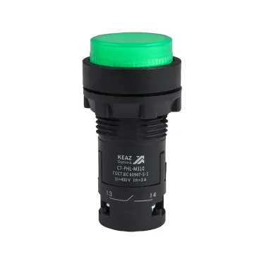 Кнопка с фиксацией с подсветкой OptiSignal Compact D22 C7-PHL-M301 зеленая 1НЗ 230 В AC XB7NJ03M2