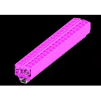 Клемма TB 2-2 на DIN-15, фронт.подключение, сечение 2,5 мм. кв., розовый