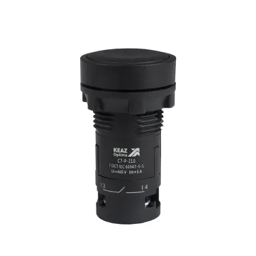 Кнопка OptiSignal Compact D22 C7-P-201 черная 1НЗ XB7NA22