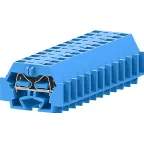 Клемма TB концевая 1-1 с бок. подключ. с защелк. ножками, синяя