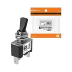 Выключатель-тумблер ASW-07D-2 1P 12В AC/DC 30А (3c) ON-OFF с фиксацией с красной LED подсветкой  | SQ0747-0290 | TDM