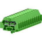 Клемма TB 1-1 с бок. подключ. с защелк. ножками, зеленая