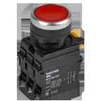 Кнопка с подсветкой и фиксацией d-22мм 1NO+1NC красная MASTER IEK