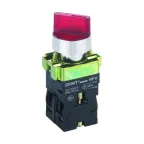 Переключатель NP2-BK12465, 2 положения фиксацией 1НО+1НЗ, красная AC230В (LED), IP40 (R) | 575497 | CHINT