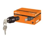                  Переключатель с ключом на 2 положения с фиксацией SB7-CG25 d22мм 1з+1р черный | SQ0746-0073 | TDM
               