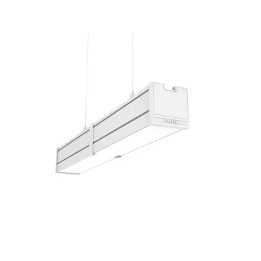 Светильник светодиодный Mercury Pro GL подвесной/накладной 523 х 66 х 68 мм 8 Вт 4000 К CRI 90 RAL9003 белый муар с декоративным проводом 2 м и комплектом подвесов 2 м опаловый рассеиватель закаленное стекло DALI
