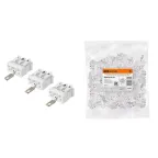                  Клемма пружинная соединительная КСПнз3-L+N+PE, 16 A, с монтажной ножкой и заземлением под винт | SQ0510-0110 | TDM
               