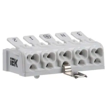 Клемма пружинная соединительная КСПнз5-3L+N+PE | UKZ-B06-5P-F1-E1-10 | IEK