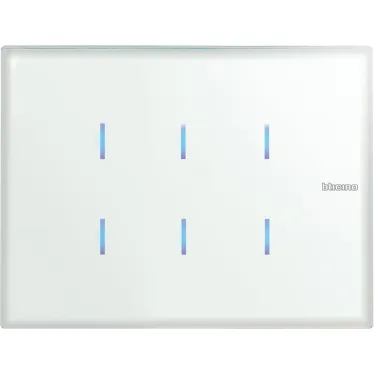 KNX Axolute. Сенсорная панель управления 6-канальная, стекло, Whice