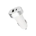Автозарядка в прикуриватель АЗУ USB-A+USB-C, 3.1 A белая, REXANT